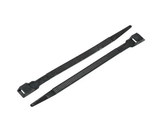 63-7659-10 RS Black Nylon Double Locking Cable Tie Cable Tie, 180mm x 9 mm 666-4675