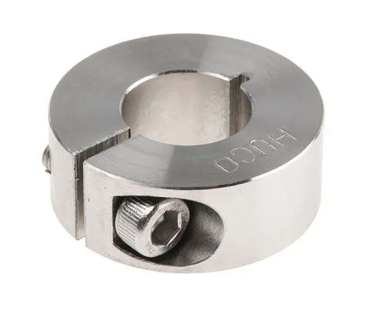 63-7702-60 Huco Collar One Piece Clamp Screw, Bore 16mm, OD 34mm, W 13mm, Stainless Steel 46102016
