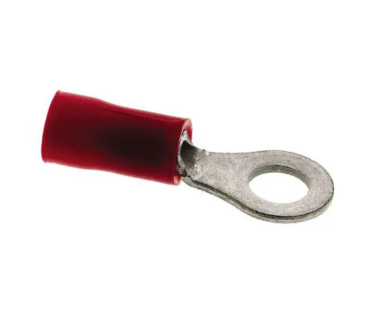 63-7681-84 TE Connectivity PLASTI-GRIP Series Insulated Crimp Ring Terminal, M4 Stud Size, 0.3mm² to 1.3mm² Wire Size, Red 342103-1