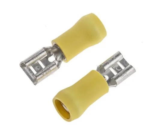 63-7695-63 JST FVDDF Series Yellow Insulated Crimp Receptacle, 6.35 x 0.8mm, 2.6mm² to 6.6mm², 12AWG to 10AWG FVDDF5.5-250A(S)(LF)