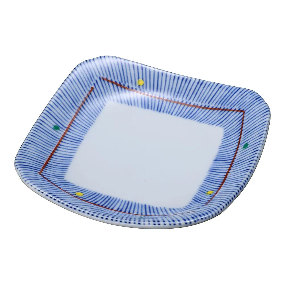 62-6841-82 Nishikyo Jikusa 3.5 Square Plate T02-17