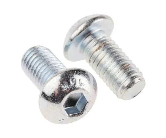 63-7577-20 RS PRO M8 x 16mm Hex Socket Button Screw Bright Zinc Plated Steel 483-9717