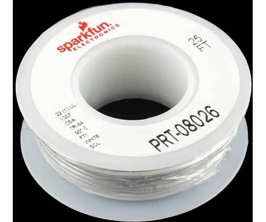 67-0454-21　Hook-up Wire - White(22 AWG)　PRT-08026