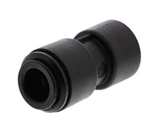 63-7718-46 John Guest PM Pneumatic Straight Tube-to-Tube Adapter, Push In 10 mm PM201006E