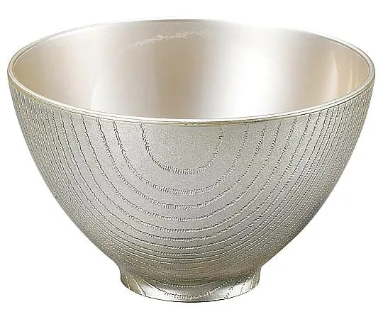 69-5207-73 Heat Resistant 5 Sq Asuka Wood Rice Bowl Total Silver Seal 1000865 1282070