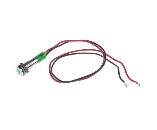 63-7708-67 RS PRO Green Indicator, 12 V dc, 6mm Mounting Hole Size, Lead Wires Termination, IP67 700-1814