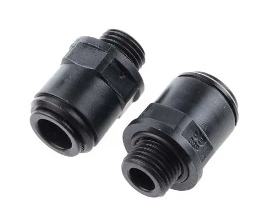 63-7718-39 John Guest Pneumatic Straight Threaded-to-Tube Adapter, G 1/4 Male, Push In 10 mm PM011012E