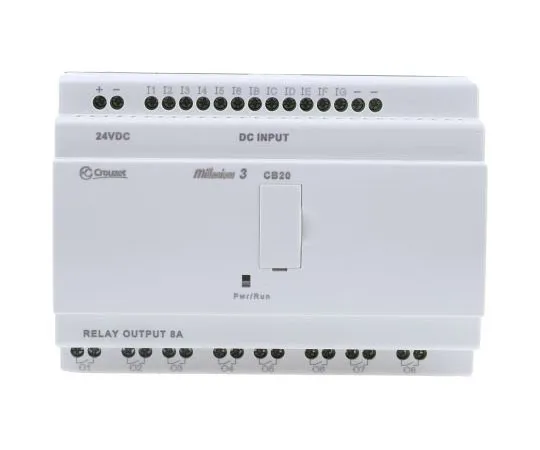 63-7637-05 Crouzet Millenium 3 Logic Module, 24 V dc Relay, 18 x Input, 8 x Output Without Display 88970031