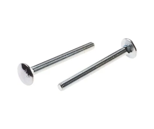 63-7601-90 Bright Zinc Plated Steel Coach Bolt, M6 x 65mm 512-1023