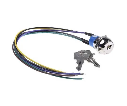 63-7699-87 Key Switch, Double Pole Single Throw (DPST), 4 A @ 28 V dc 2-Way, -30 → +85°C JD9S126W