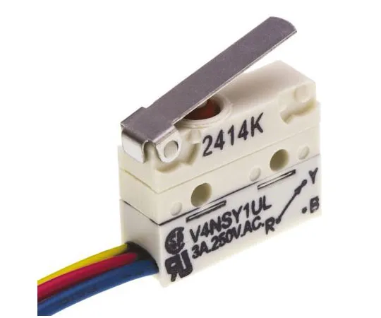 63-7567-13 SPDT-NO/NC Short Lever Microswitch, 3 A @ 250 V ac V4NSY1UL