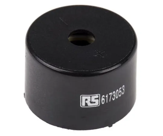 63-7639-29　RS PRO 3 → 24 V dc 77dB Through Hole Continuous Internal Piezo Buzzer, 1700 → 2700 Hz　617-3053