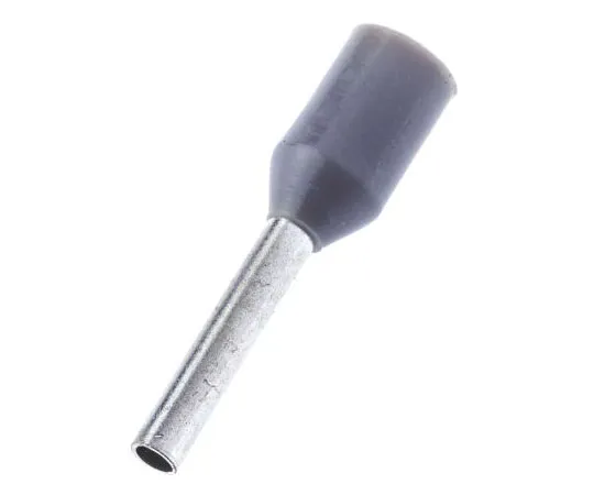 63-7603-12 RS PRO Insulated Crimp Bootlace Ferrule, 8mm Pin Length, 1.5mm Pin Diameter, 0.75mm² Wire Size, Grey 513-2590