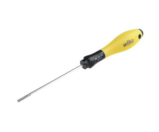 63-7719-97　Wiha Tools Slotted ESD Screwdriver 3 mm Tip 100 mm Chrome Vanadium Molybdenum Steel　27150