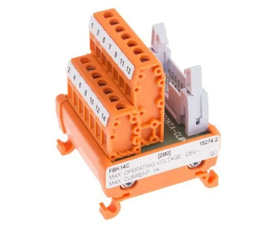 63-7656-92 RS PRO, 14 Pole Flat Ribbon Cable Connector, Male Interface Module, DIN Rail Mount 665-9651