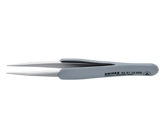 69-1271-97 Precision Tweezers with Rubber Handle, Round Tip 123 mm 922110ESD
