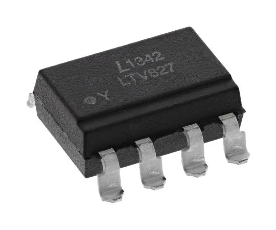 63-7698-37　Lite-On, LTV-827S-TA1 DC Input Transistor Output Dual Optocoupler, Surface Mount, 8-Pin PDIP　LTV-827S-TA1