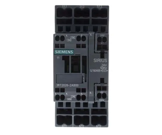 63-7721-73 Siemens 3 Pole Contactor, 25 A, 24 V ac Coil, SIRIUS Innovation, 3NO, 11 kW 3RT2026-2AB00