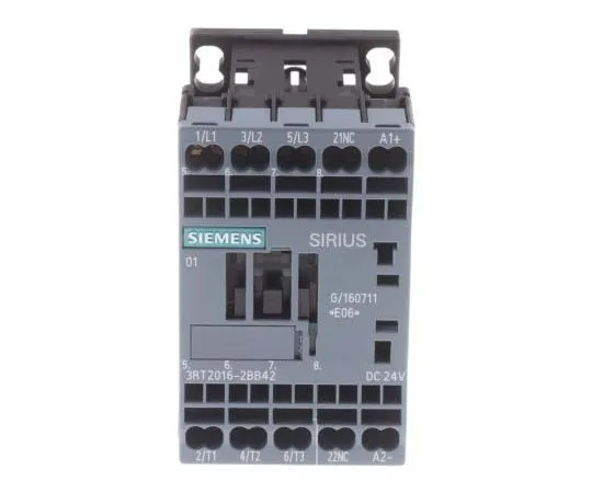 63-7721-38 Siemens 3 Pole Contactor, 9 A, 24 V dc Coil, SIRIUS Innovation, 3NO, 4 kW 3RT2016-2BB42