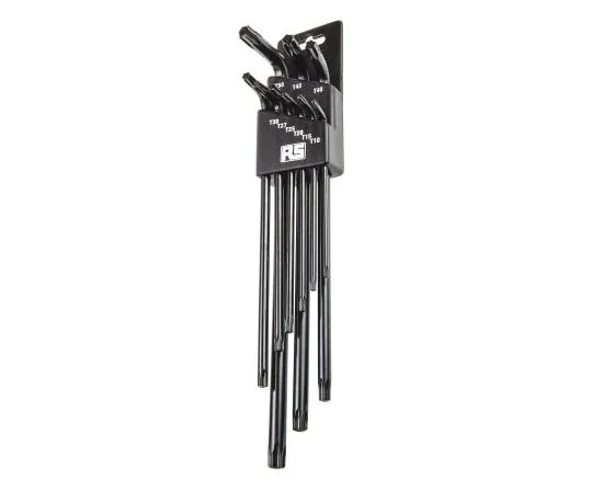 63-7552-69 RS 9 Piece L Shape Torx Key Set T10; T15; T20; T25; T27; T30; T40. T45; T50 451-8937