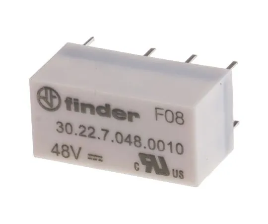 63-7584-31 Finder30 Series DPDT Non-Latching Relay PCB Mount, 48V dc Coil, 2A 30.22.7.048.0010