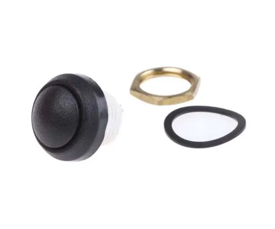 63-7714-43 ITW Single Pole Single Throw (SPST) Momentary Push Button Switch, IP67, 12.9 (Dia.)mm, PCB 48-5-RB-N-BK-B