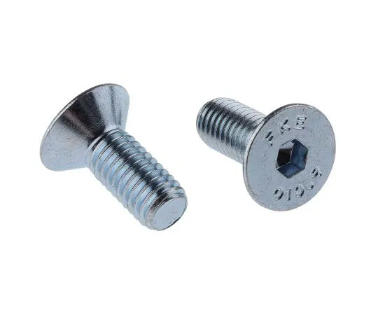 63-7577-38 RS PRO M8 x 20mm Hex Socket Countersunk Screw Bright Zinc Plated Steel 483-9931