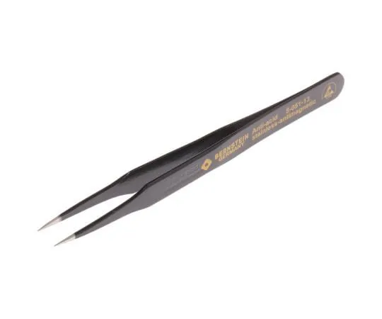 63-7653-88 Bernstein Tools for electronics 115 mm, Anti-Magnetic Stainless Steel, Straight; Pointed, ESD Anti-Acid Tweezers 5-051-13