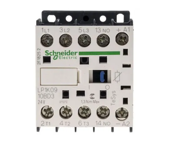 63-7633-34 Schneider Electric 3 Pole Contactor, 9 A, 24 V dc Coil, TeSys K, 3NO, 4 kW LP1K0910BD3