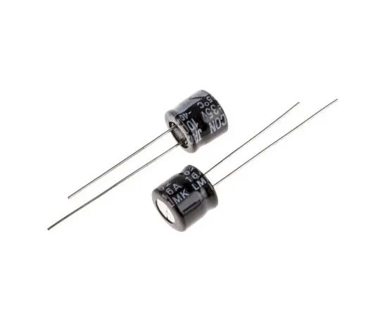 63-7727-55 RS PRO 100μF 35V dc Aluminium Electrolytic Capacitor, Through Hole 8 (Dia.) x 7mm +105°C 8mm 3.5mm 7mm 170-1063