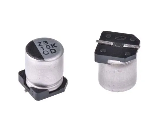 63-7746-72　Nichicon 10μF 80V dc Aluminium Electrolytic Capacitor, Surface Mount 6.3 (Dia.) x 7.7mm +105°C 6.3mm　UCD1K100MCL1GS