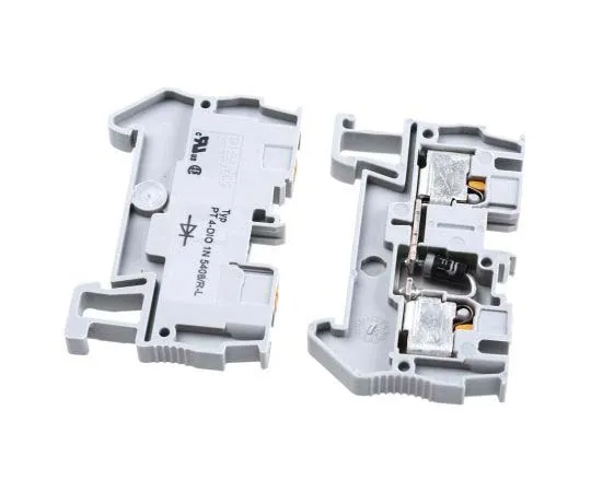63-7729-40 Phoenix Contact, PT 4-DIO 1N 5408/R-L Series , 800 V Component Terminal Block, Push In Termination 3212125