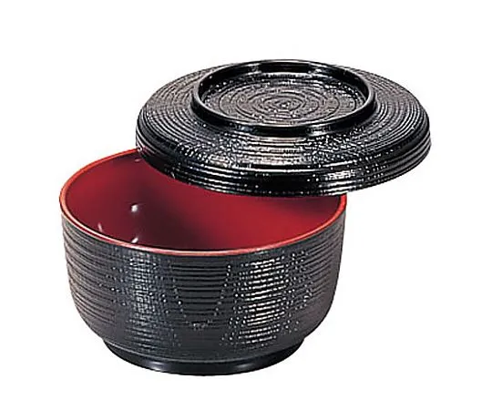 62-6854-21 Wariko Rice Dish Small Kurouchi Vermilion Coating RHV40