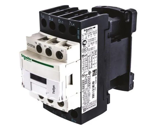 63-7554-62 Schneider Electric 4 Pole Contactor, 25 A, 24 V ac Coil, TeSys D, 4NO LC1DT25B7