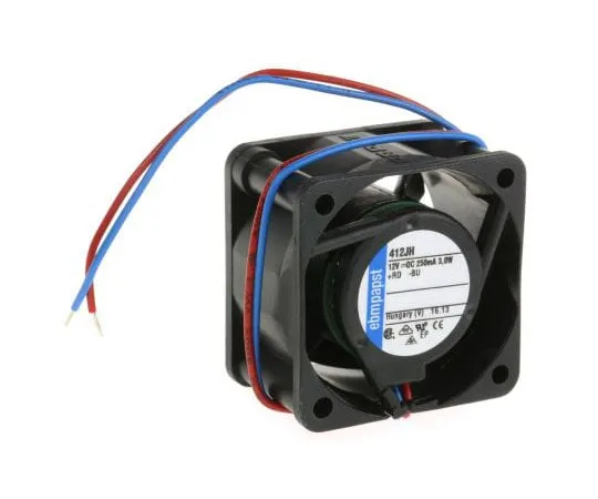 63-7557-74 ebm-papst 400J Series Axial Fan, 40 x 40 x 25.4mm, 22m³/h, 3W, 12 V dc 412JH