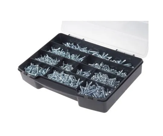 63-7615-97 1190 piece Steel Screw/Bolt Kit, No. 6, No. 8, No. 10 534-9552