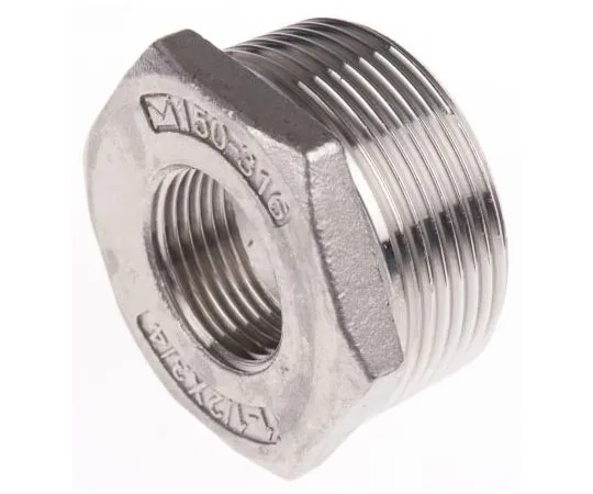 63-7592-38 RS PRO Stainless Steel Hexagon Bush 1-1/2in R(T) Male x 3/4in G(P) Female 1.18in 499-3603