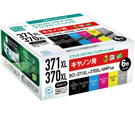 63-1835-68 ECORICA Recycled Ink Cartridge ECI-C371XL-6P