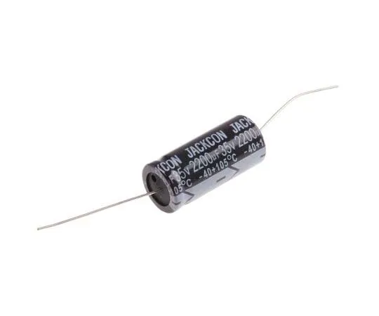 63-7728-52　RS PRO 2200μF 35V dc Aluminium Electrolytic Capacitor, Through Hole 16 (Dia.) x 36mm +105°C 16mm 36mm　170-1141