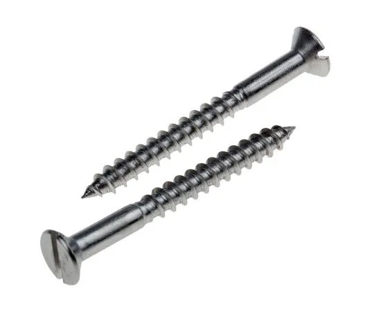 63-7575-77 Slot Countersunk Stainless Steel Wood Screw, A2 304, 4mm Thread, 40mm Length 483-2895