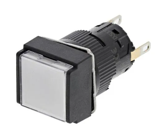 63-7633-70 Schneider Electric, Harmony XB6 Illuminated White Square Push Button, SPDT-NO/NC, 16mm Spring Return Quick Connect, XB6ECW1B1P