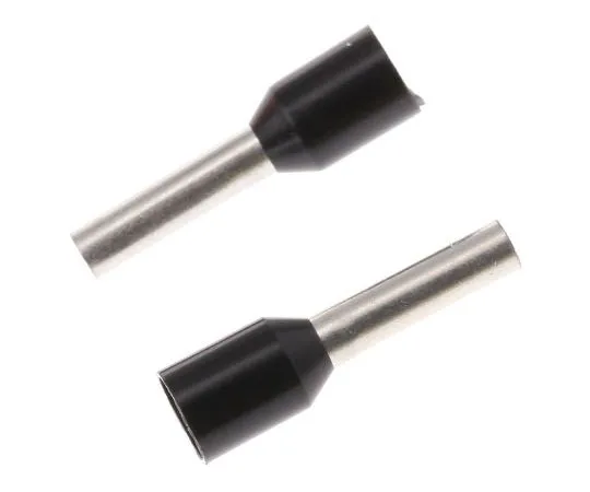 63-7681-83 TE Connectivity Insulated Crimp Bootlace Ferrule, 8mm Pin Length, 1.7mm Pin Diameter, 1.5mm² Wire Size, Black 1-966067-2