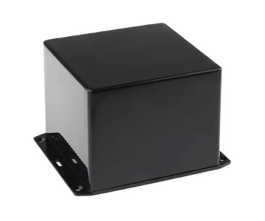 63-7585-92 Hammond 1591, ABS Enclosure, IP54, Flanged, 120 x 120 x 90mm 1591VFLBK