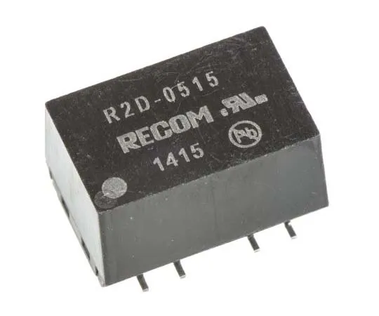 63-7723-10 Recom R2D 2W Isolated DC-DC Converter Surface Mount, Voltage in 4.5 → 5.5 V dc, Voltage out ±15V dc R2D-0515