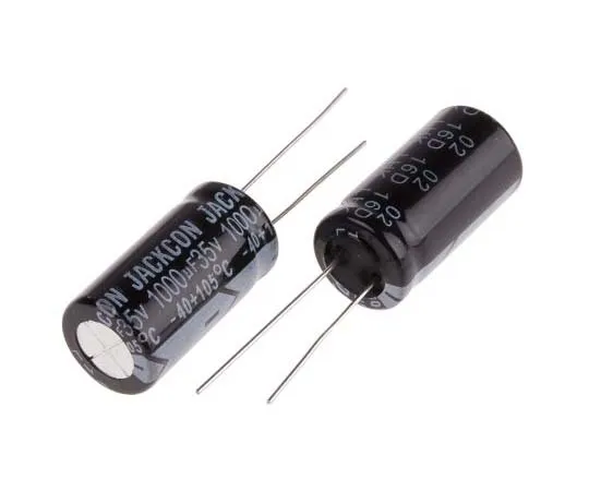63-7737-24　RS PRO 1000μF 35V dc Aluminium Electrolytic Capacitor, Through Hole 13 (Dia.) x 26mm +105°C 13mm 5mm 26mm　170-1231