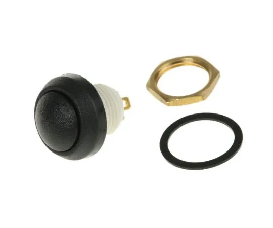 63-7652-64 ITW Single Pole Single Throw (SPST) Latching Miniature Push Button Switch, 12.9 (Dia.)mm, Panel Mount 48-2-RB-N-BK-B