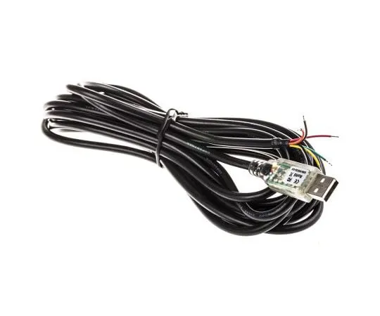 63-7695-11 FTDI Chip 5m Male USB to Wire Ended Black Interface Converter Cable USB-RS232-WE-5000-BT 5.0