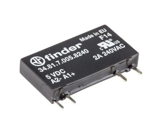 63-7615-60 Finder 2 A SPNO Solid State Relay, Zero Crossing, PCB Mount, 240 V ac Maximum Load 34.81.7.005.8240