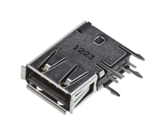 63-7613-40 TE Connectivity Right Angle Through Hole, Version 2.0 Type A USB Connector, Receptacle 292336-1