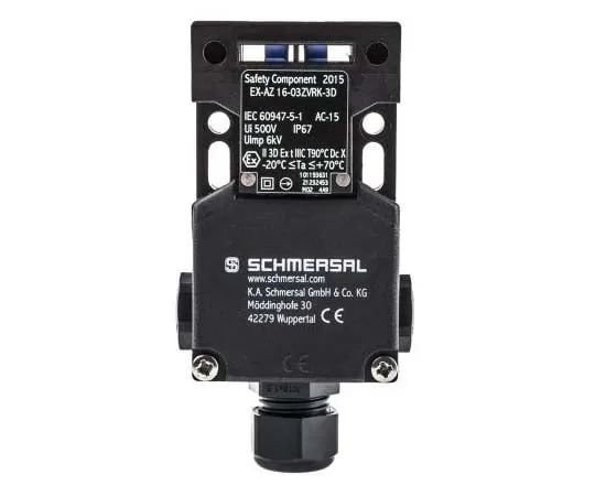 63-7706-55 ATEX EX-AZ16 Safety Interlock Switch, Fibreglass, 3NC/1NO EX-AZ 16-03ZVRK-3D